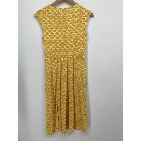 Boden Odilie Sleeveless Jersey Dress US 10R Tuscan Sun Deco Palm - Picture 6 of 7